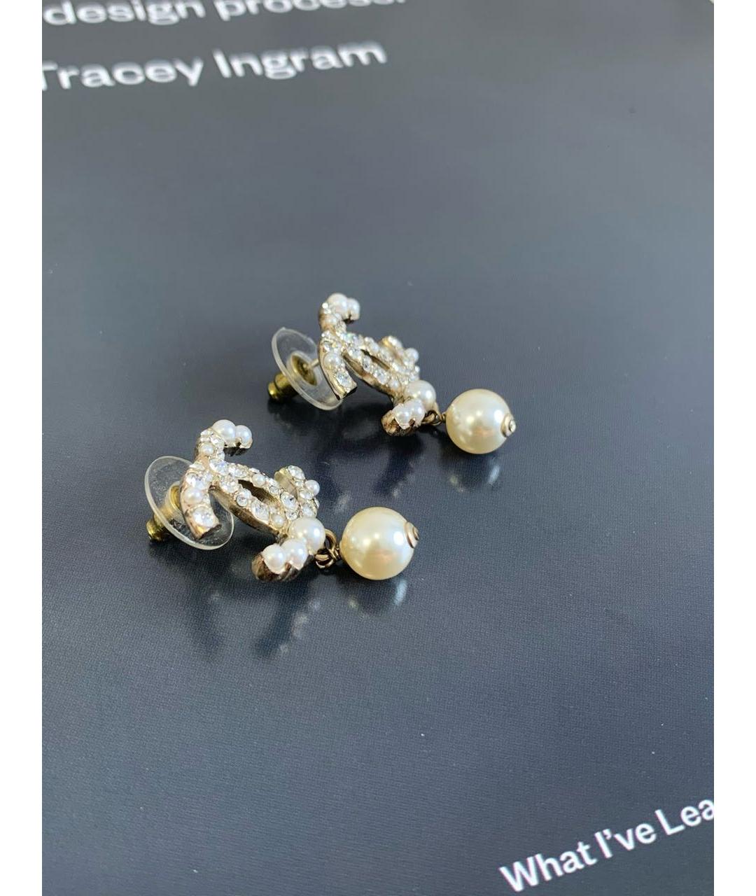 CHANEL Серебряные металлические серьги, фото 6