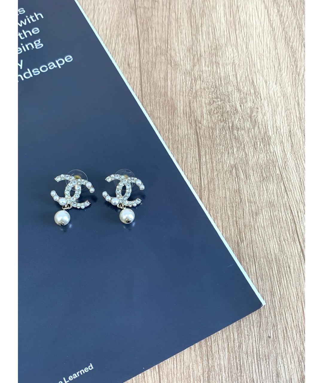 CHANEL Серебряные металлические серьги, фото 4