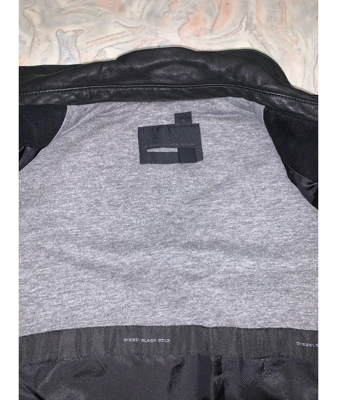 DIESEL BLACK GOLD Черная замшевая куртка, фото 5