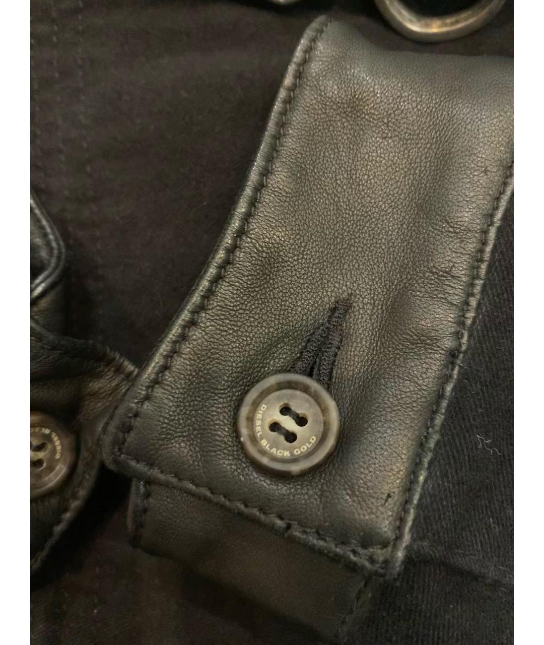 DIESEL BLACK GOLD Черная замшевая куртка, фото 4