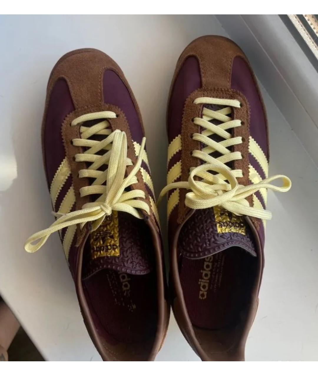 ADIDAS Коричневые замшевые кроссовки, фото 2