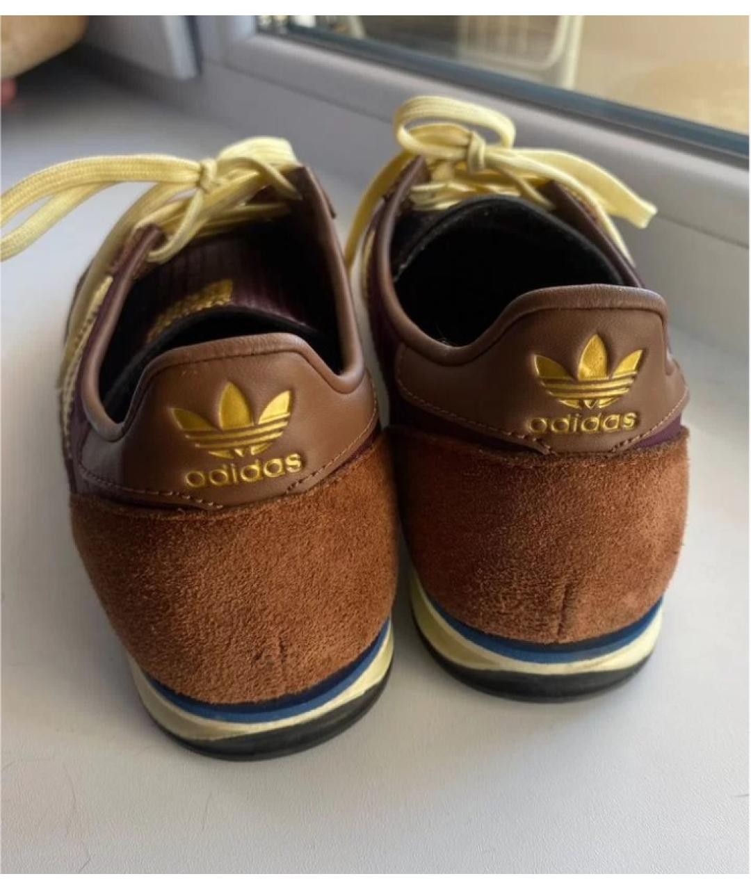 ADIDAS Коричневые замшевые кроссовки, фото 4
