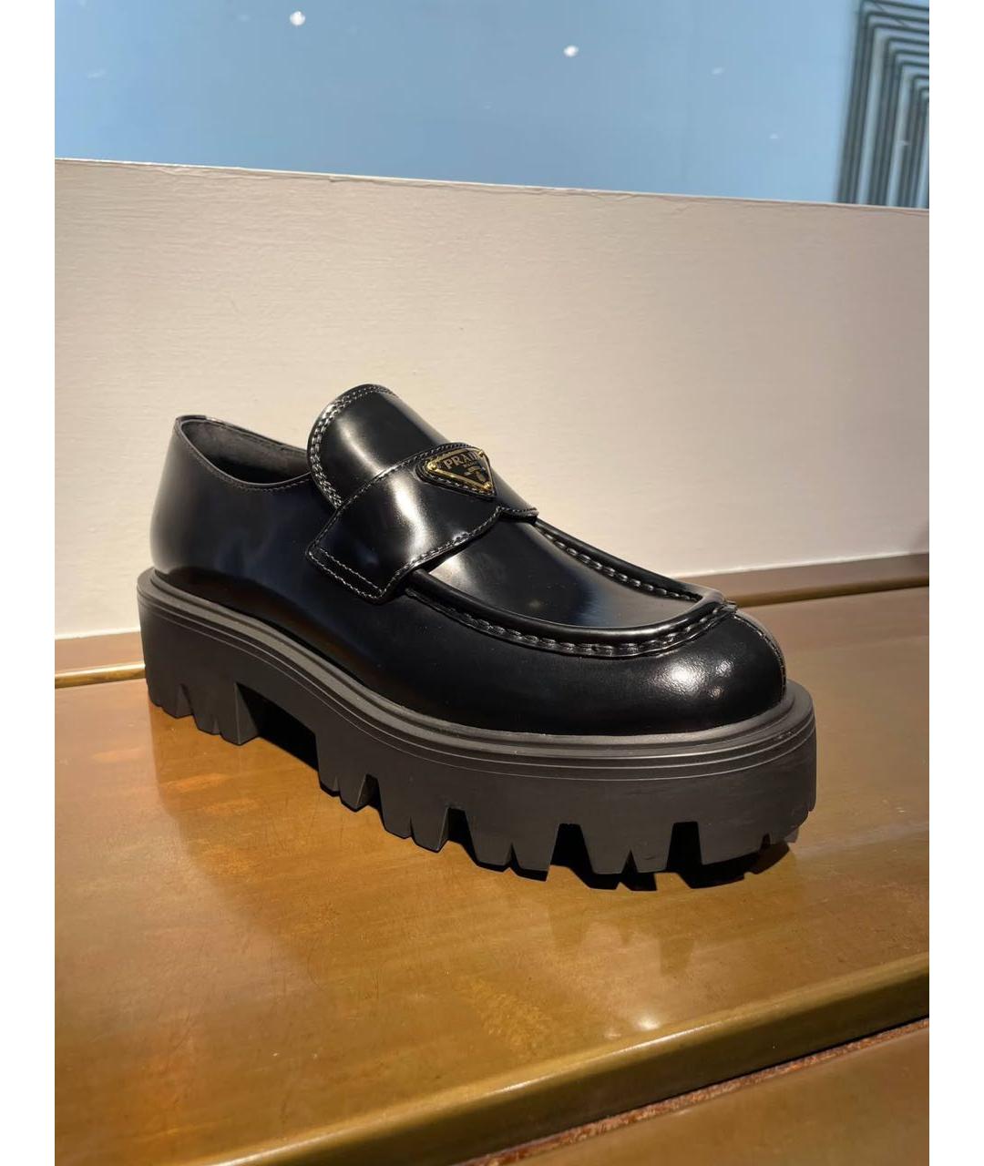 PRADA Черные кожаные лоферы, фото 2