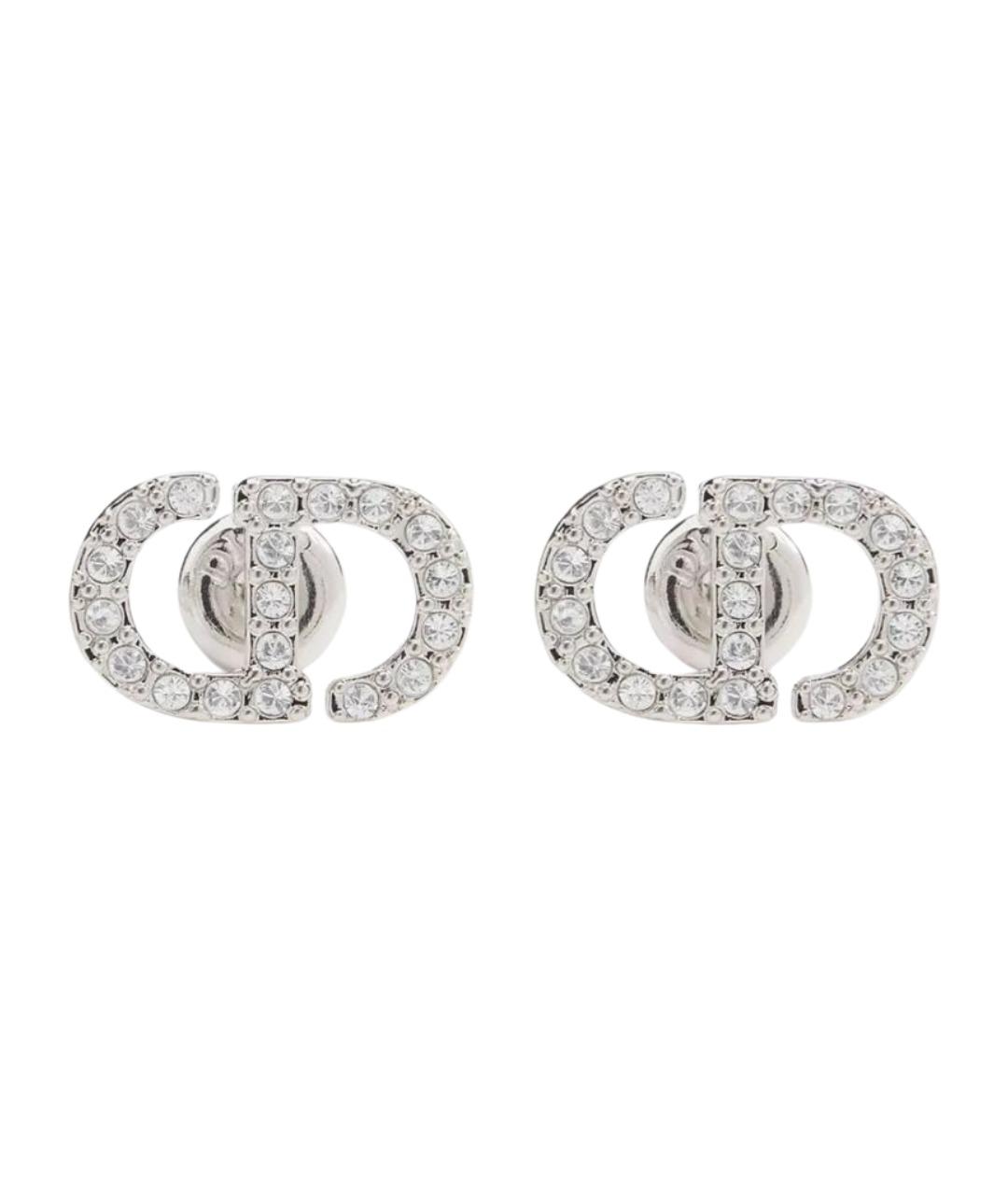 CHRISTIAN DIOR Серебряные металлические серьги, фото 1
