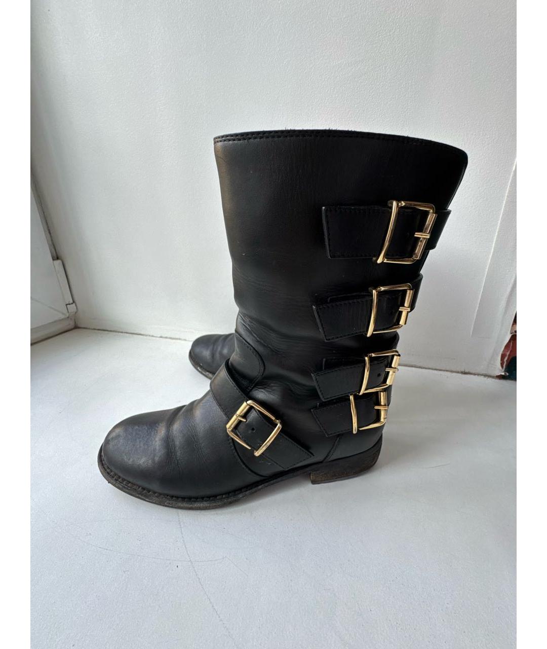 GIUSEPPE ZANOTTI DESIGN Черные кожаные сапоги, фото 6