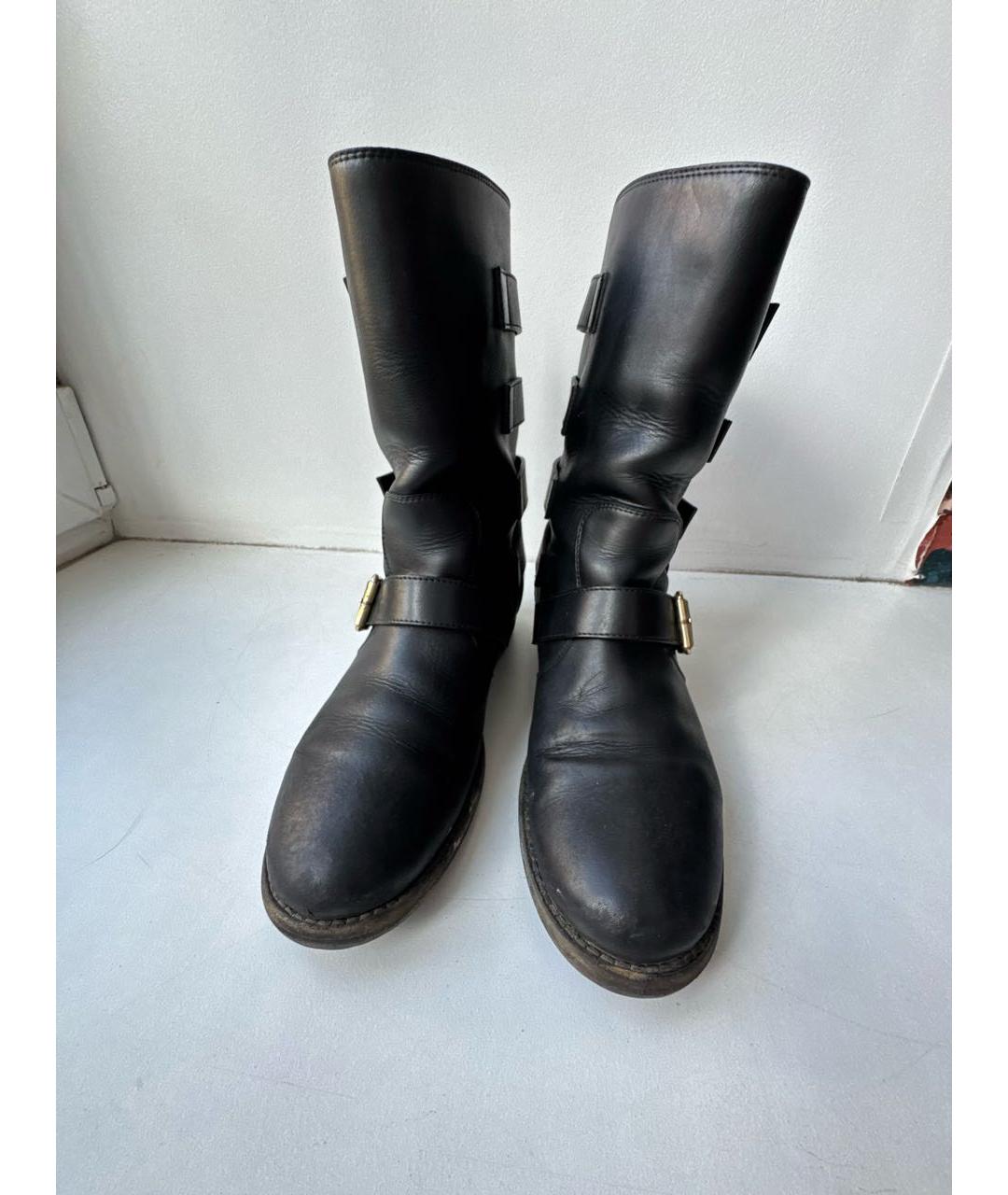 GIUSEPPE ZANOTTI DESIGN Черные кожаные сапоги, фото 2