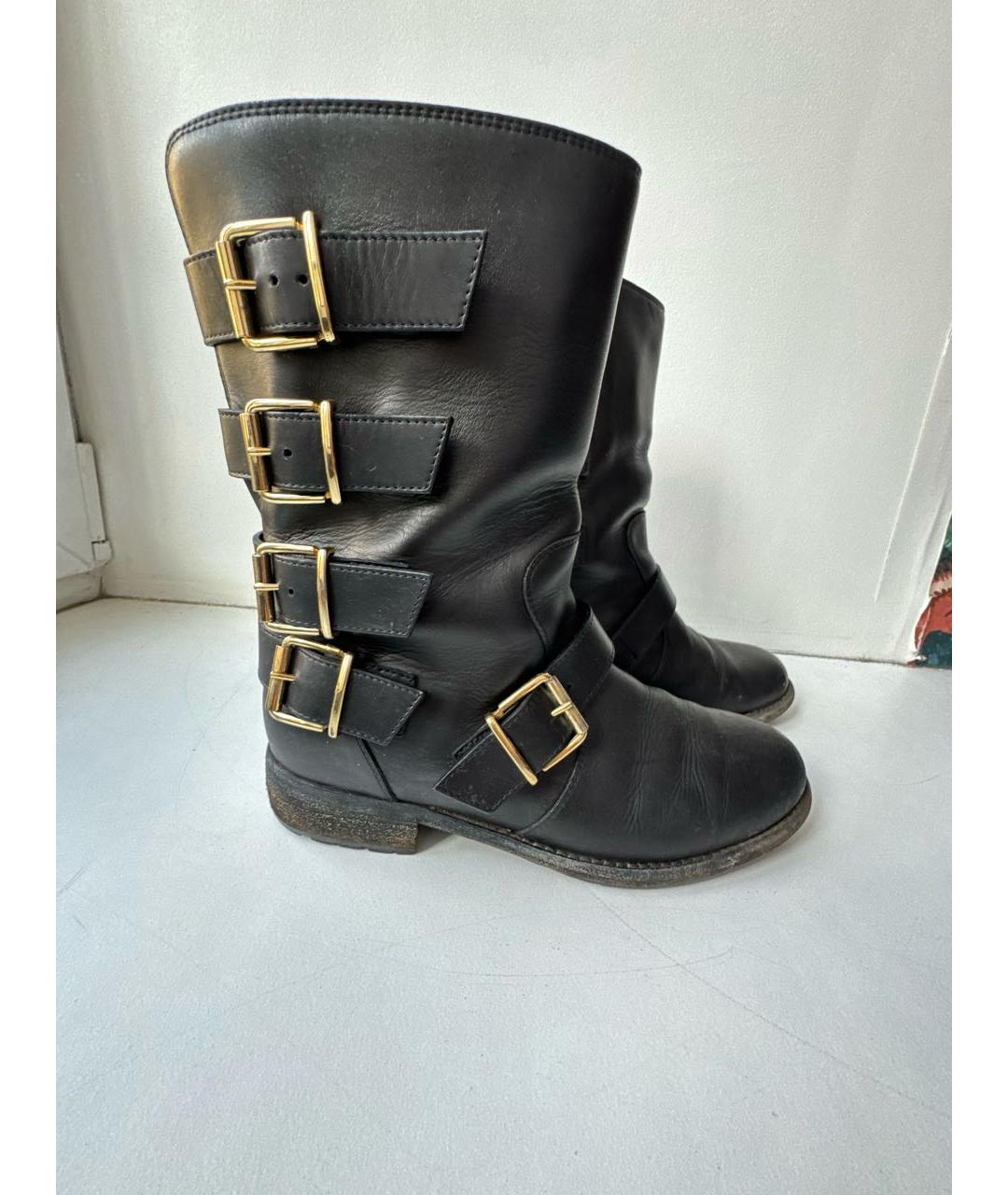 GIUSEPPE ZANOTTI DESIGN Черные кожаные сапоги, фото 8