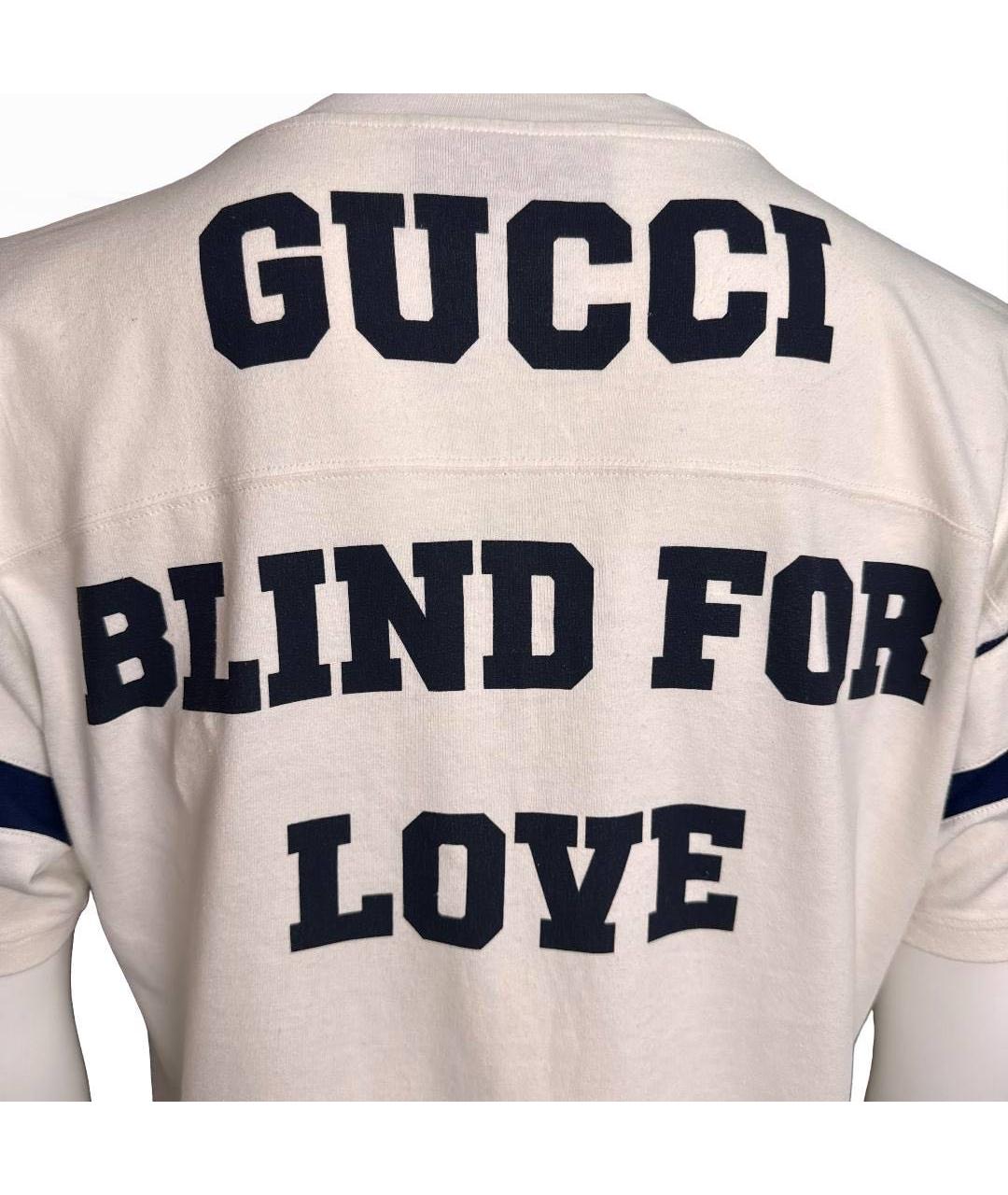 GUCCI Белая хлопковая футболка, фото 5