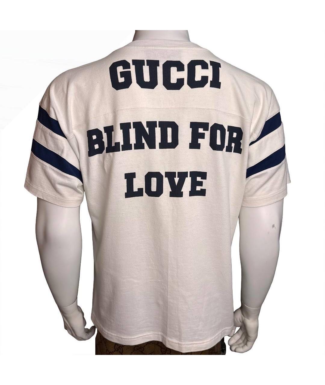 GUCCI Белая хлопковая футболка, фото 2