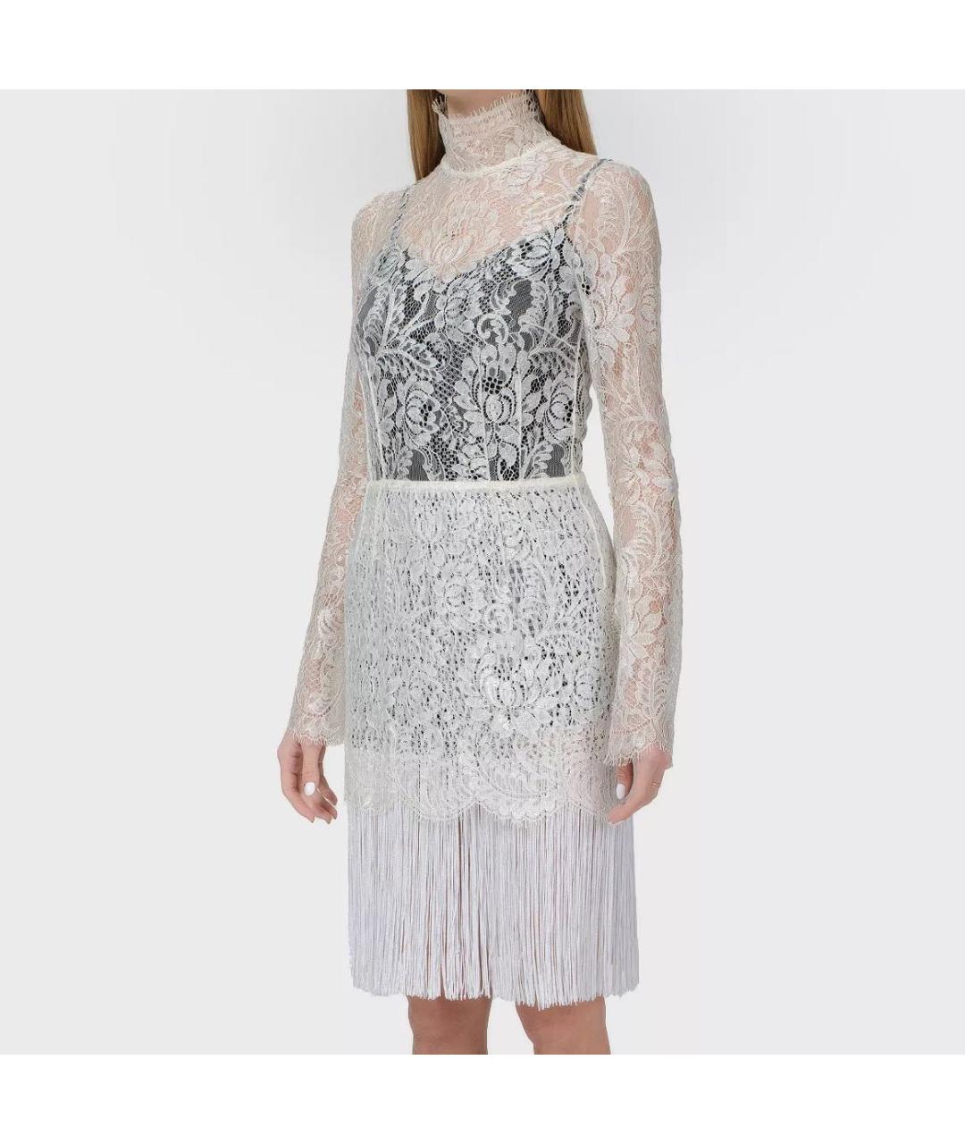 DOLCE&GABBANA Белое вискозное вечернее платье, фото 5