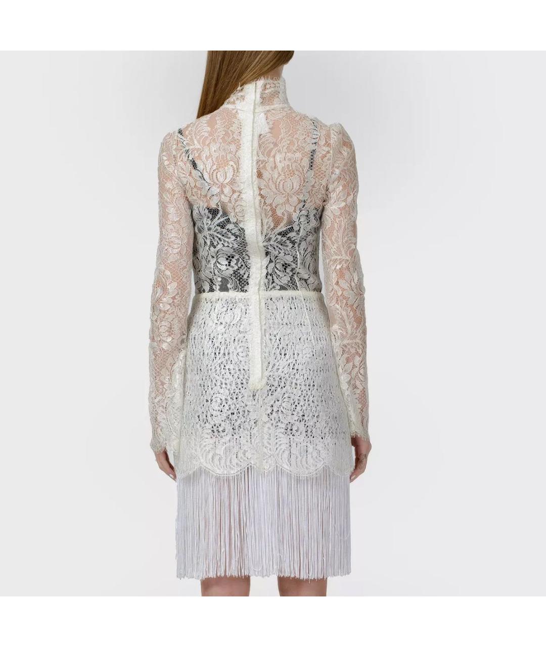 DOLCE&GABBANA Белое вискозное вечернее платье, фото 6