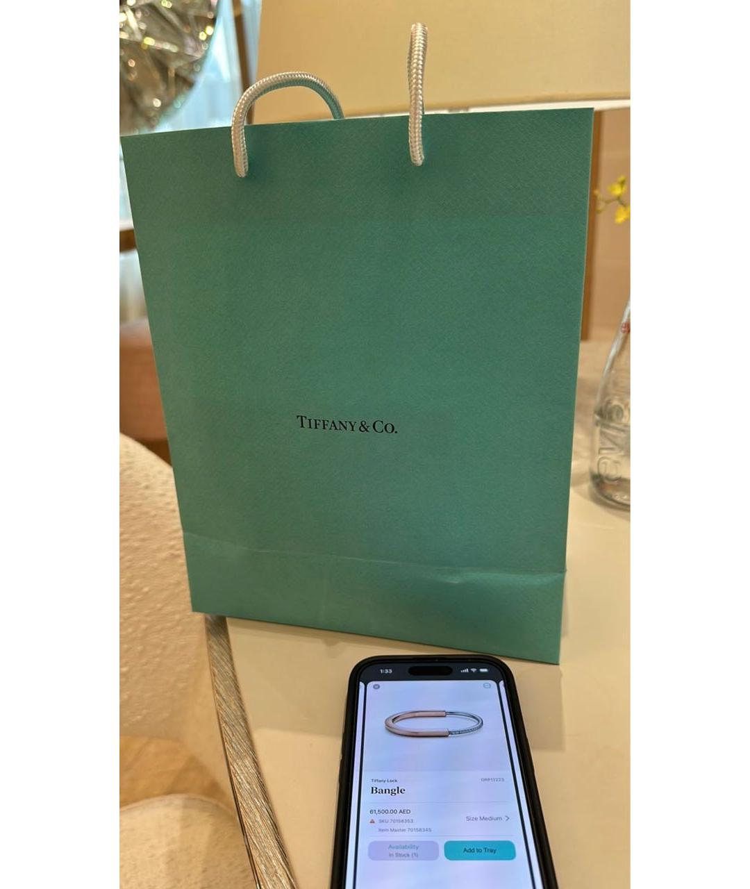 TIFFANY&CO Белый браслет из розового золота, фото 6