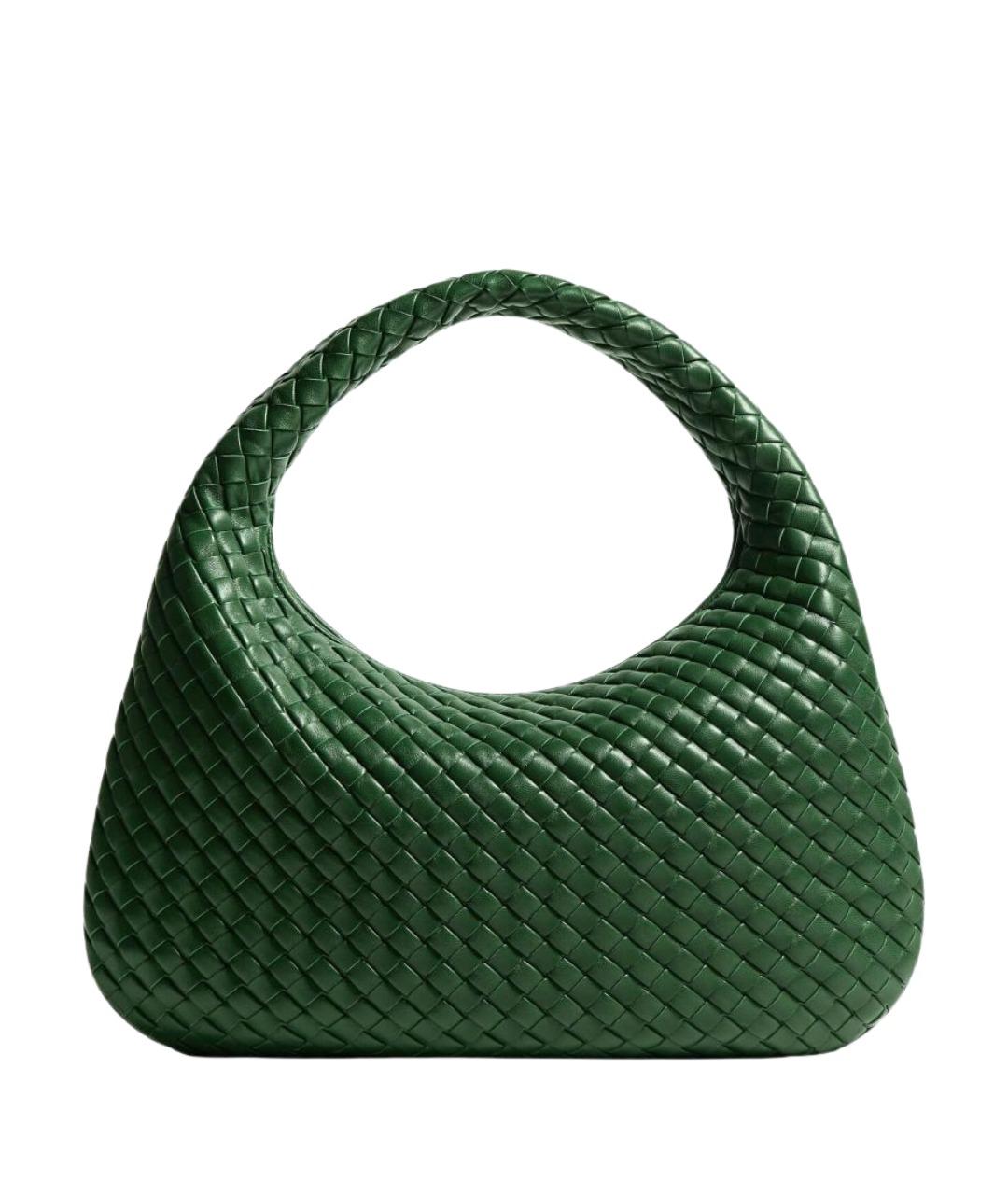 BOTTEGA VENETA Зеленая кожаная сумка с короткими ручками, фото 1