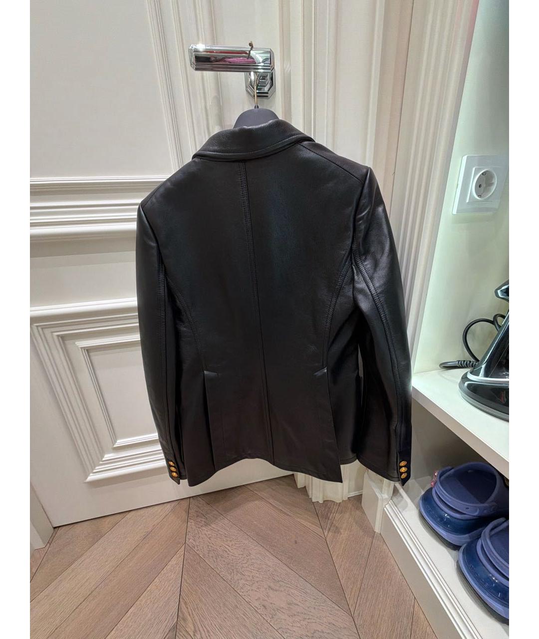 LOUIS VUITTON Черная кожаная куртка, фото 2