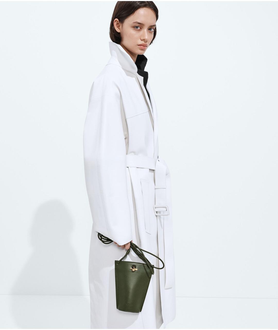 BOTTEGA VENETA Зеленая кожаная сумка через плечо, фото 2
