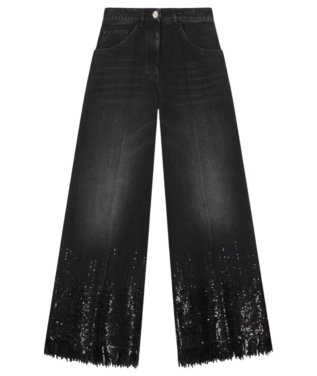 CHANEL Черные хлопковые прямые джинсы, фото 1