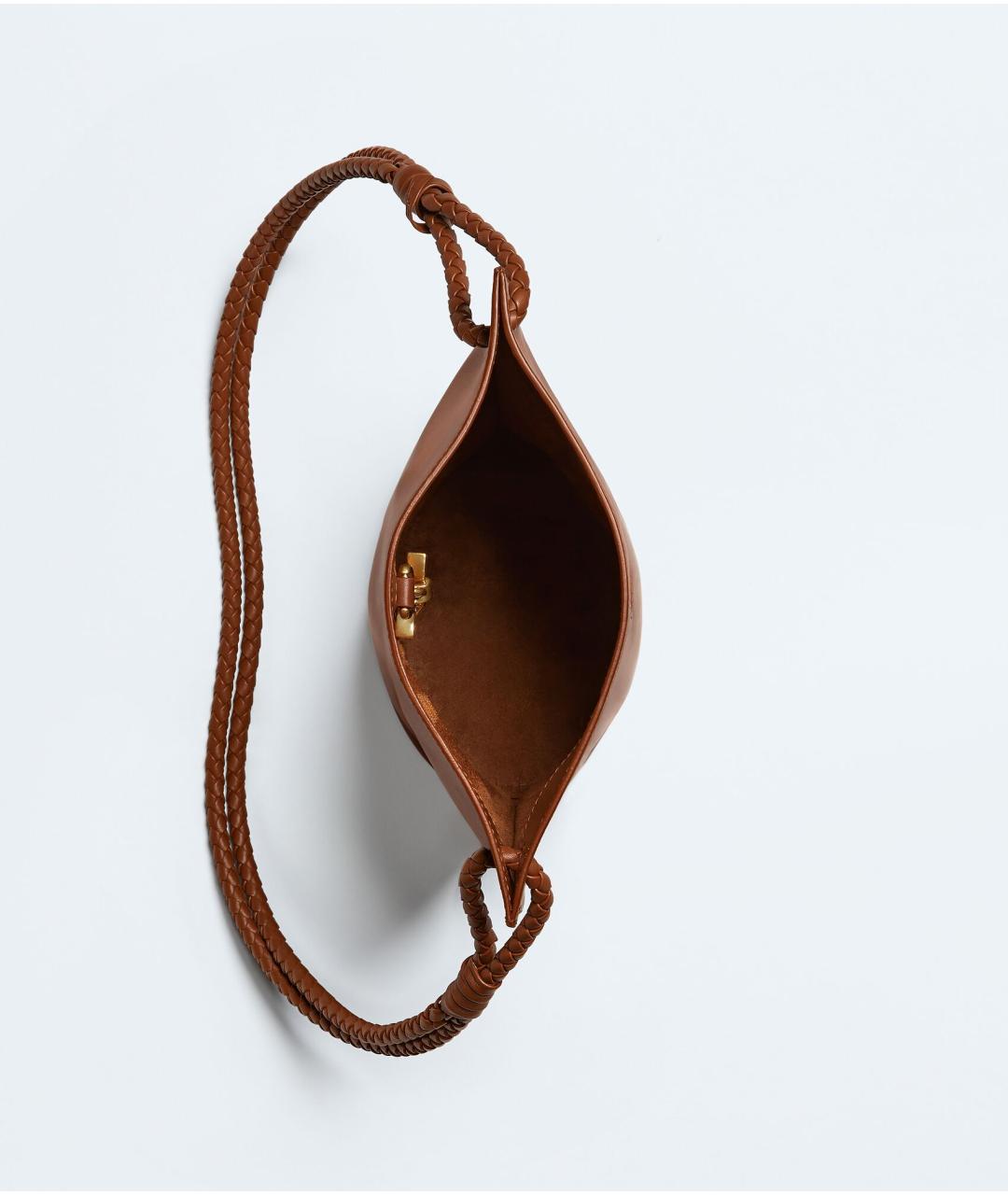 BOTTEGA VENETA Коричневая кожаная сумка через плечо, фото 3