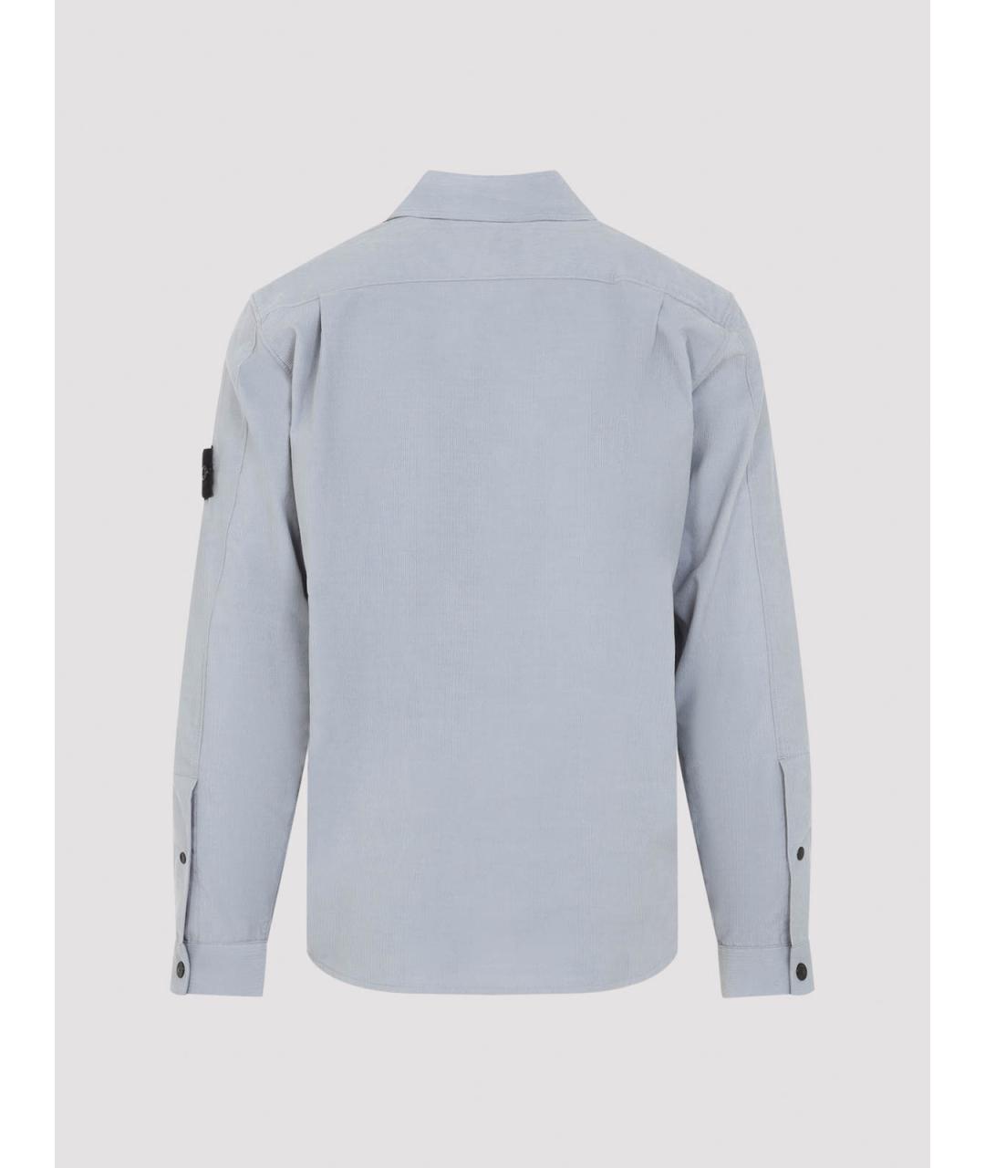 STONE ISLAND Серая хлопковая кэжуал рубашка, фото 2