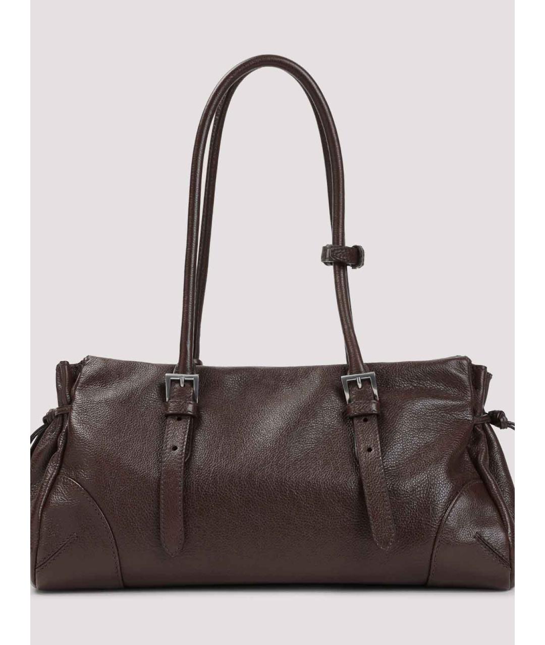 PRADA Коричневая кожаная сумка через плечо, фото 2