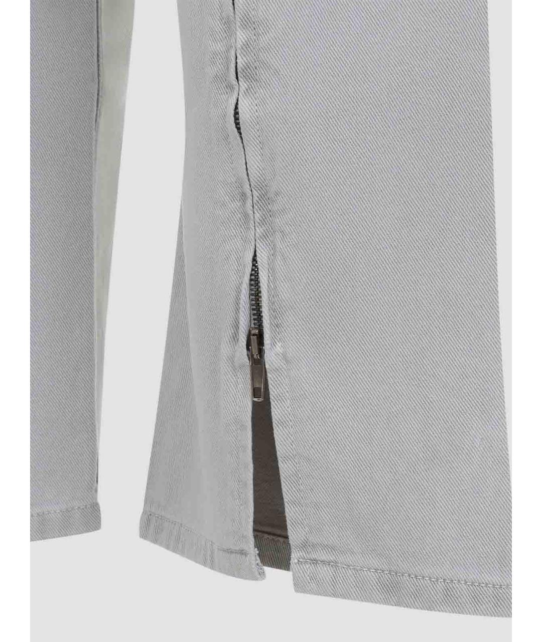PHOEBE PHILO Серые хлопковые прямые джинсы, фото 4