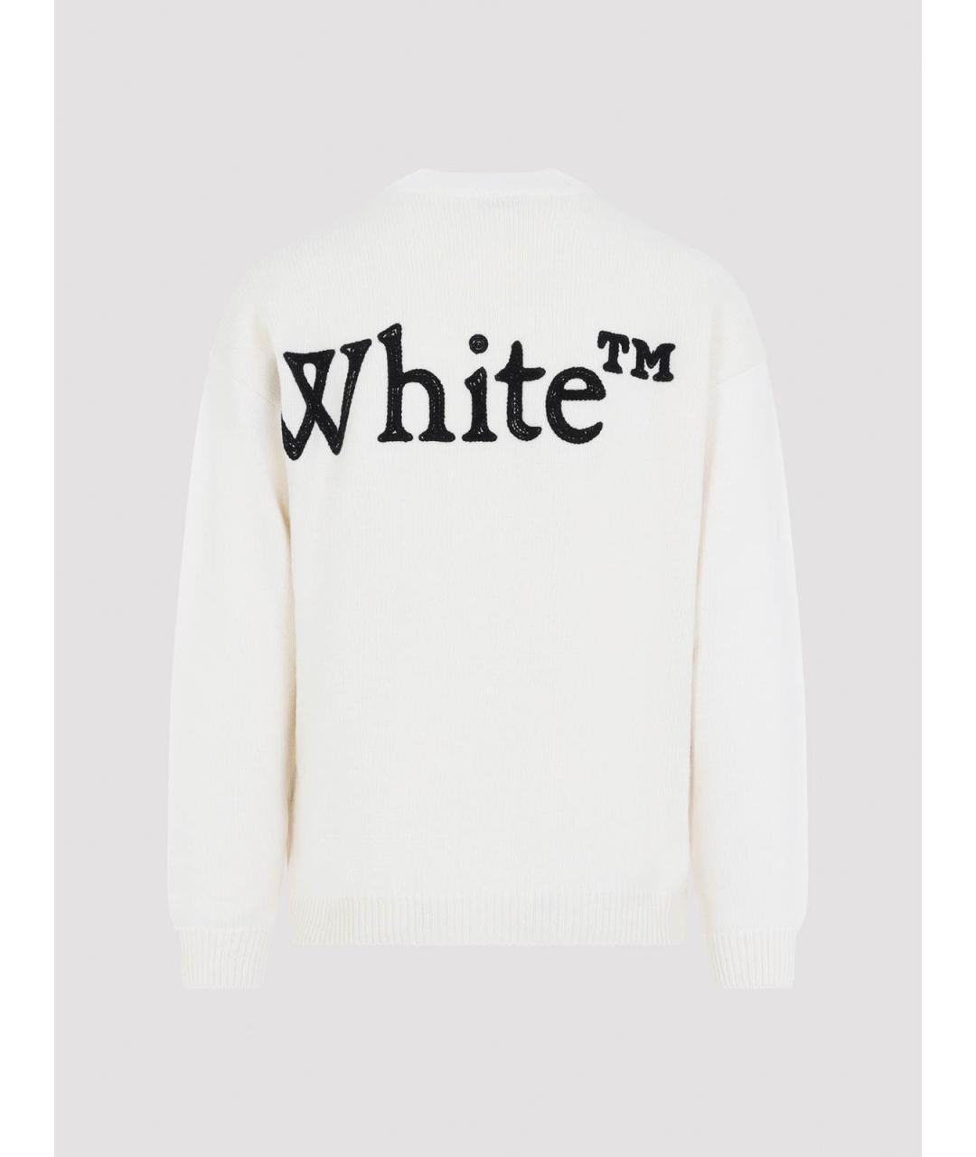 OFF-WHITE Белый шерстяной джемпер / свитер, фото 2