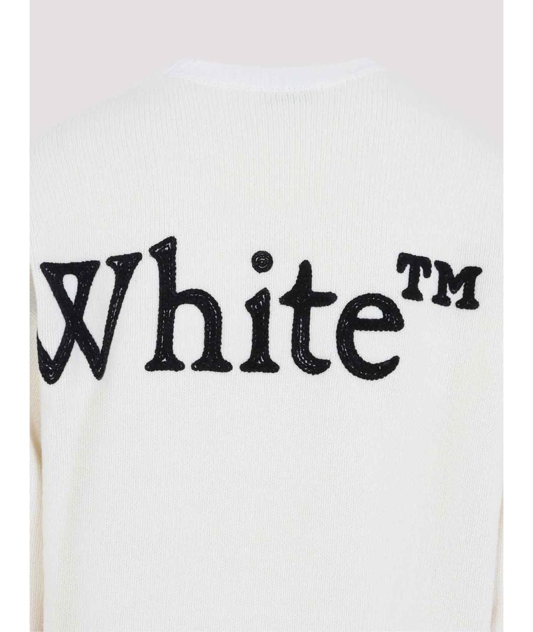 OFF-WHITE Белый шерстяной джемпер / свитер, фото 3