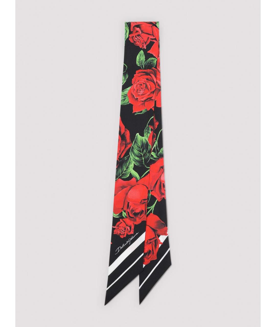 DOLCE&GABBANA Красный шелковый платок, фото 3