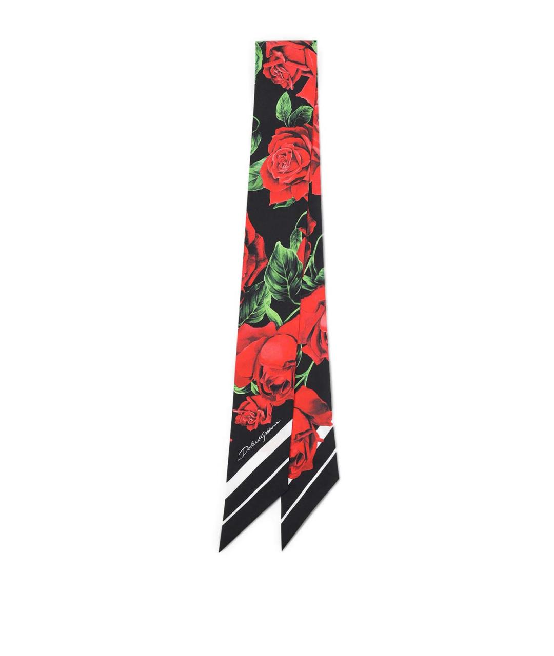 DOLCE&GABBANA Красный шелковый платок, фото 1