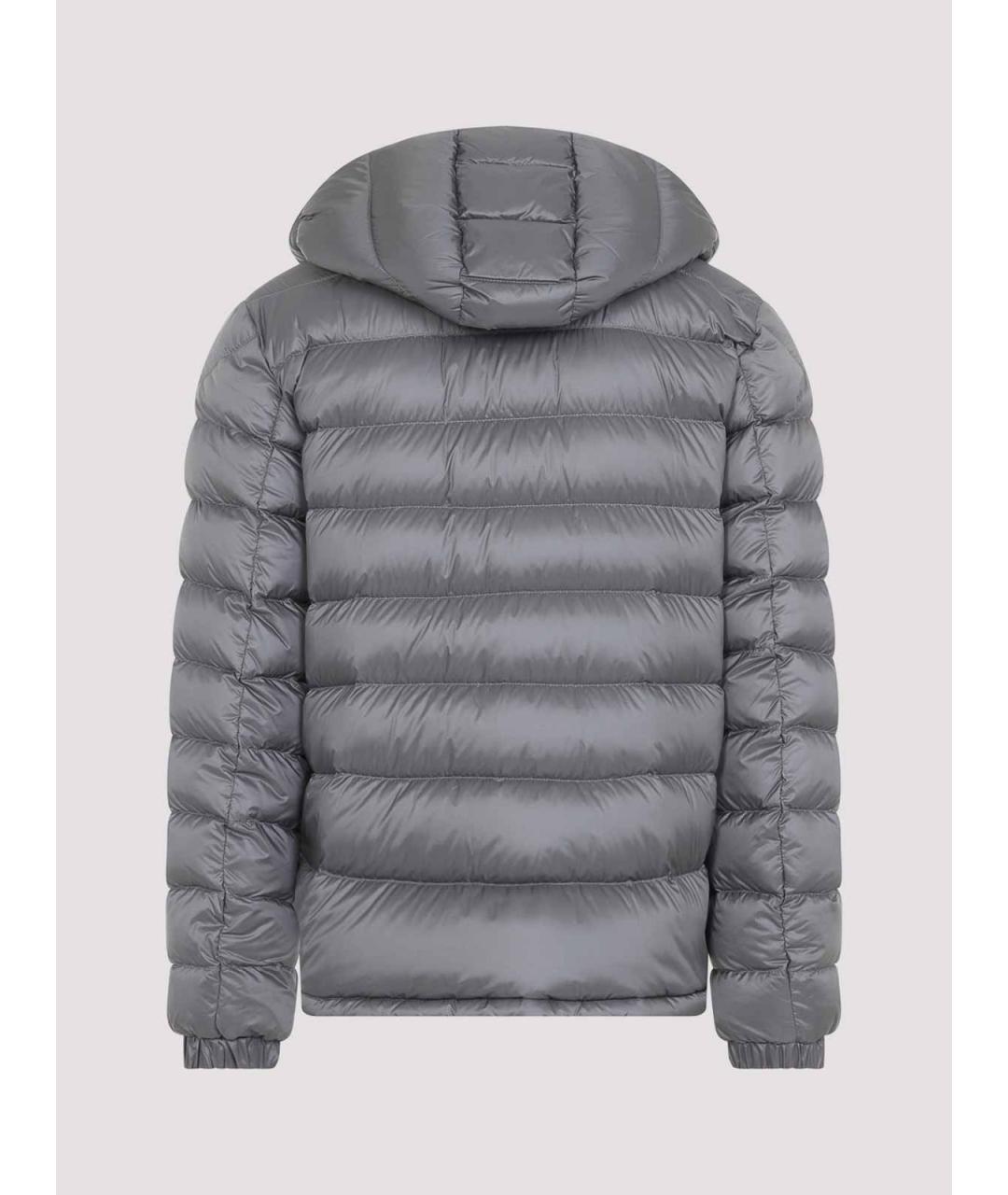 MONCLER Серый полиамидовый пуховик, фото 2