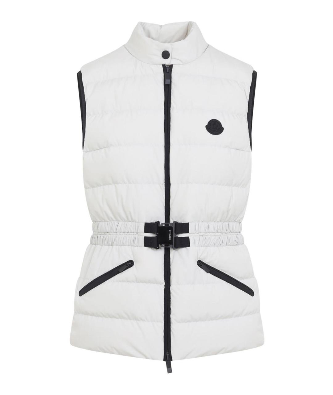 MONCLER Белая полиэстеровая жилетка, фото 1