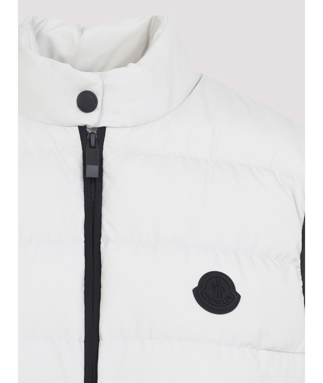MONCLER Белая полиэстеровая жилетка, фото 4