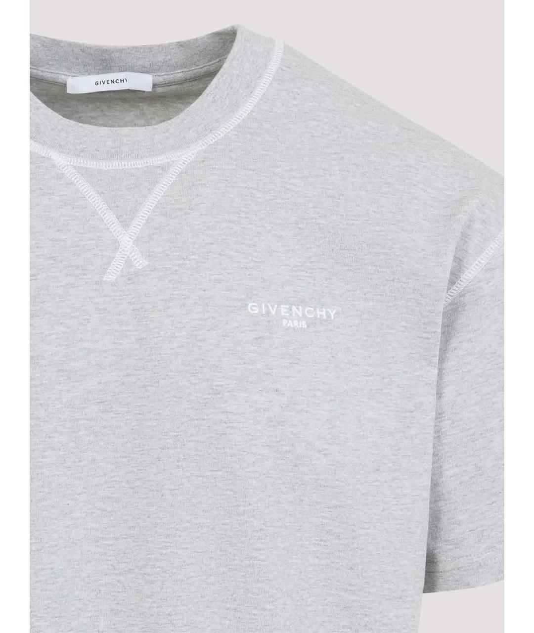 GIVENCHY Серая хлопковая футболка, фото 3