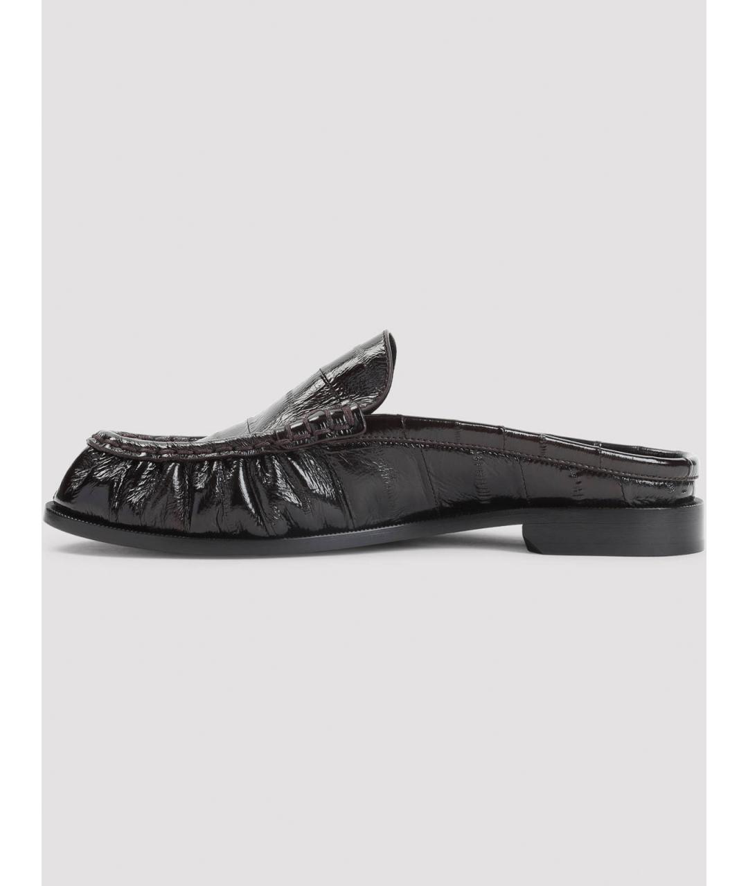 SAINT LAURENT Коричневые кожаные лоферы, фото 2