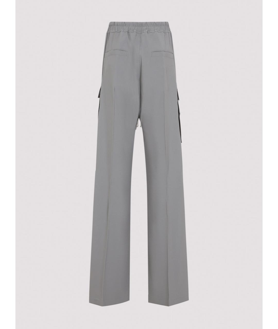 RICK OWENS Серые брюки широкие, фото 2
