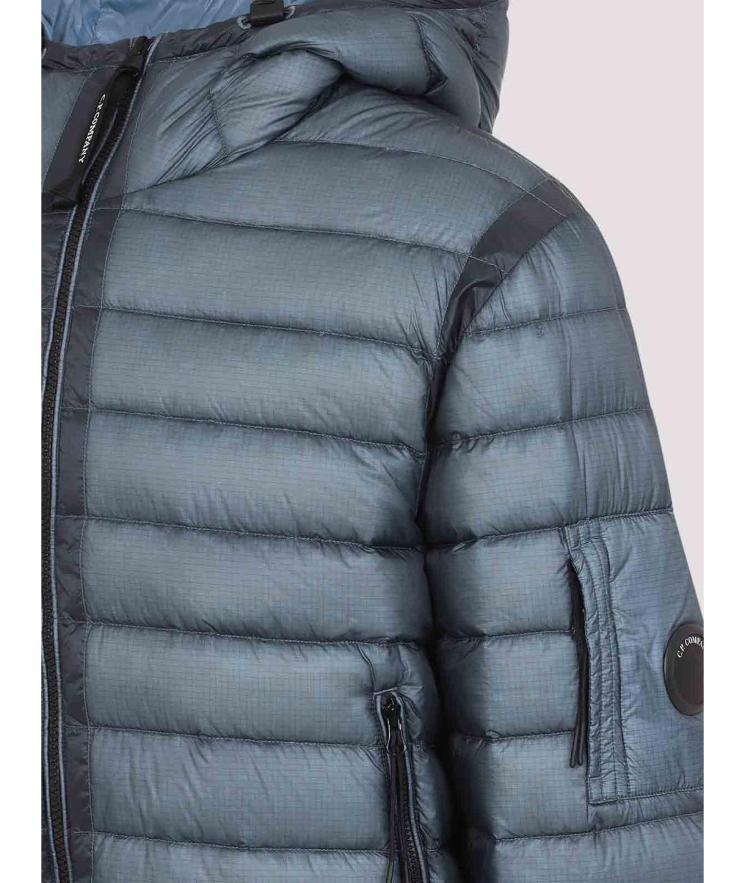 CP COMPANY Синий полиэстеровый пуховик, фото 3