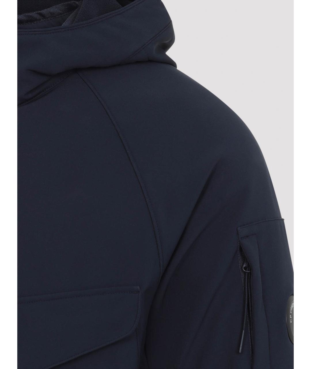 CP COMPANY Синий полиэстеровый пуховик, фото 4