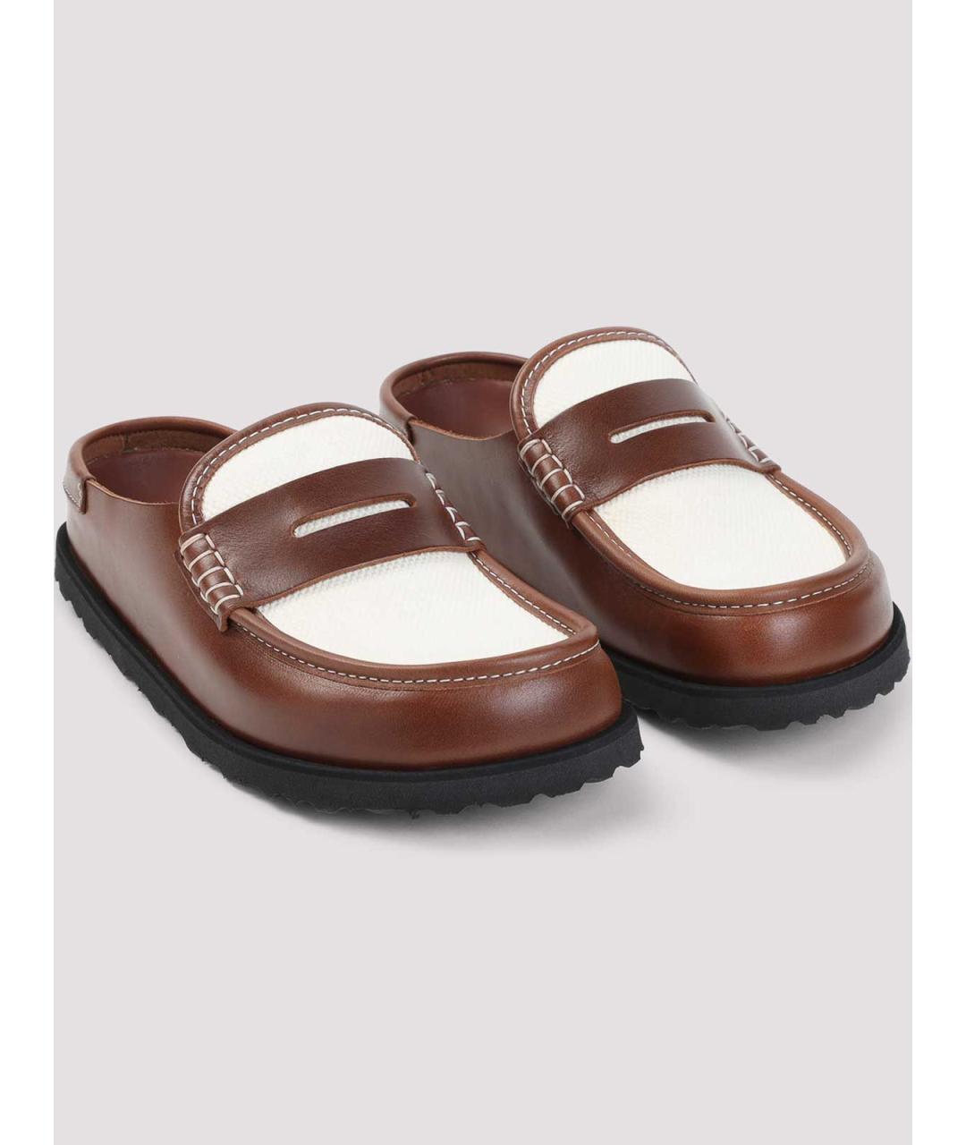 BIRKENSTOCK Коричневые текстильные сабо, фото 3