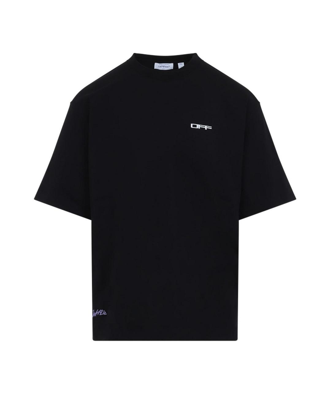OFF-WHITE Черная хлопковая футболка, фото 1