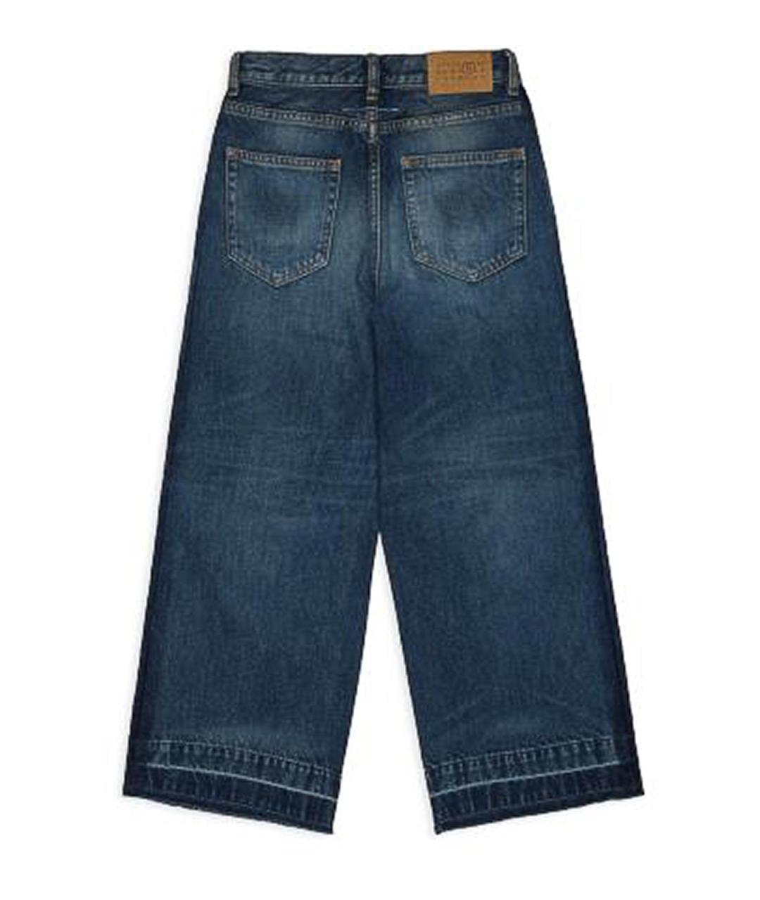 MM6 MAISON MARGIELA Синие хлопковые детские джинсы, фото 2
