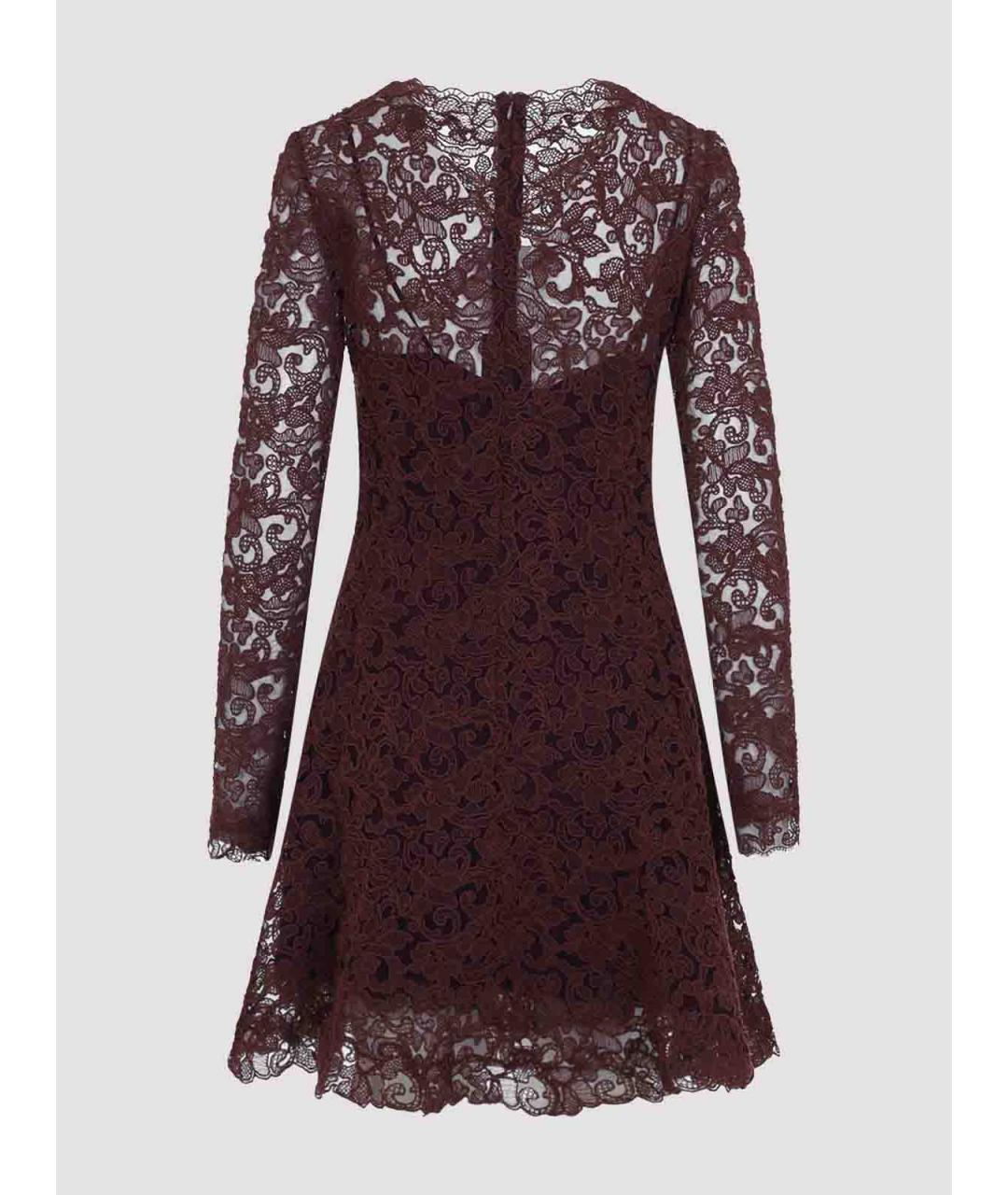 ERMANNO SCERVINO Бордовое полиэстеровое коктейльное платье, фото 2
