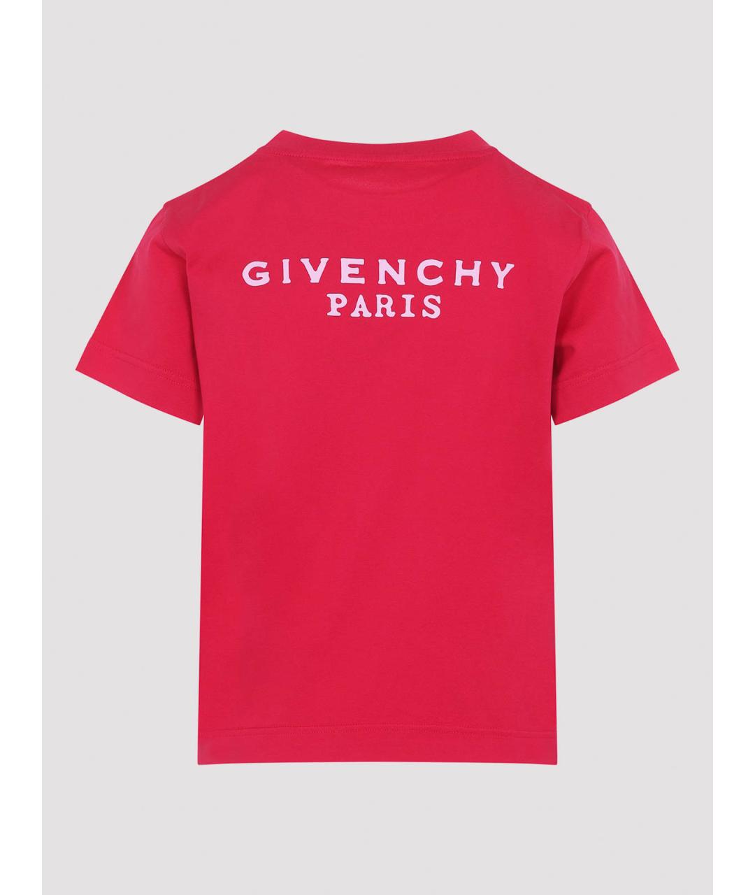GIVENCHY Красная хлопковая футболка, фото 2
