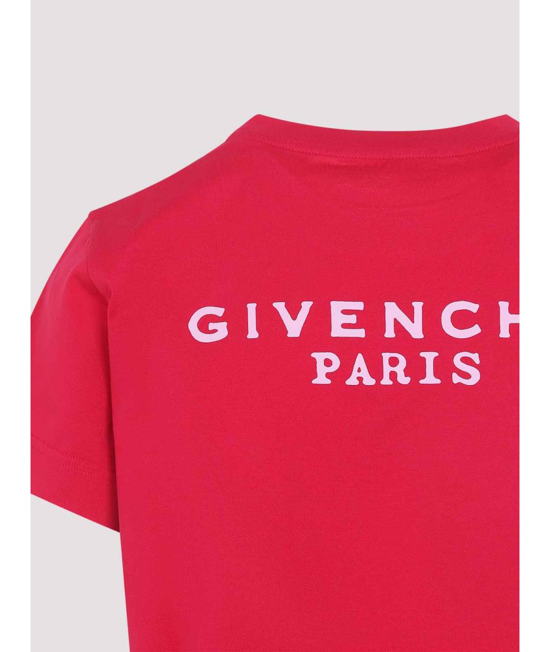 GIVENCHY Красная хлопковая футболка, фото 3