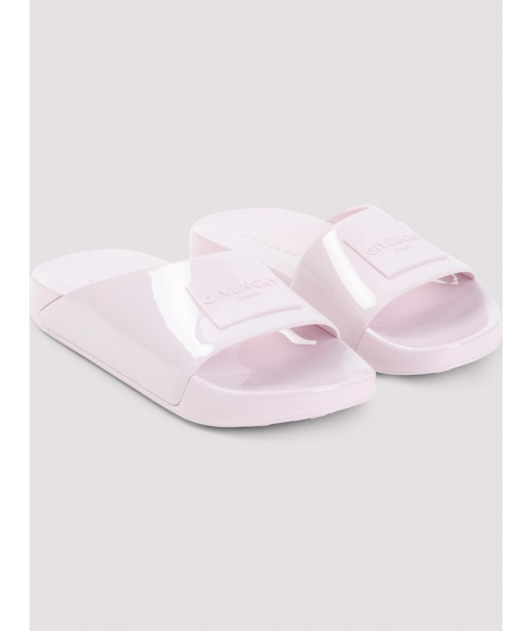 GIVENCHY Розовые резиновые шлепанцы, фото 3