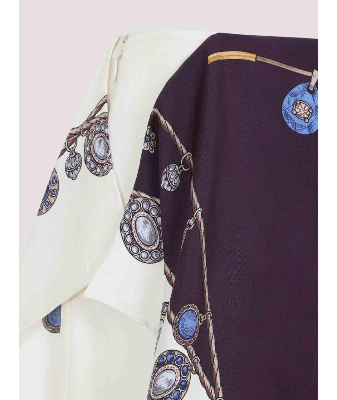 VERSACE Бордовая шелковая юбка мини, фото 3