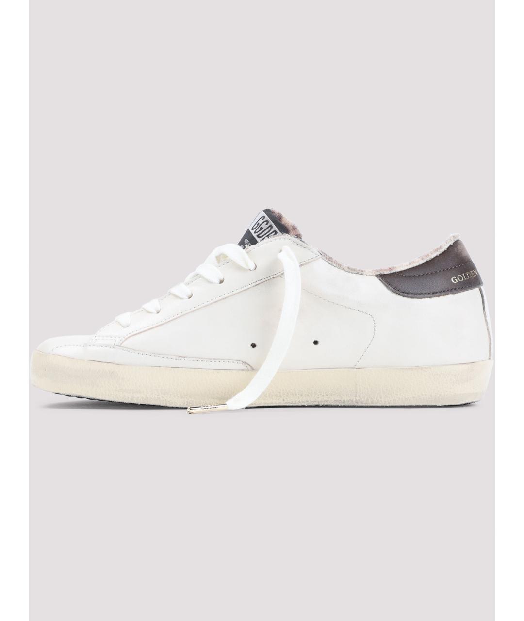 GOLDEN GOOSE Золотые кожаные кроссовки, фото 2