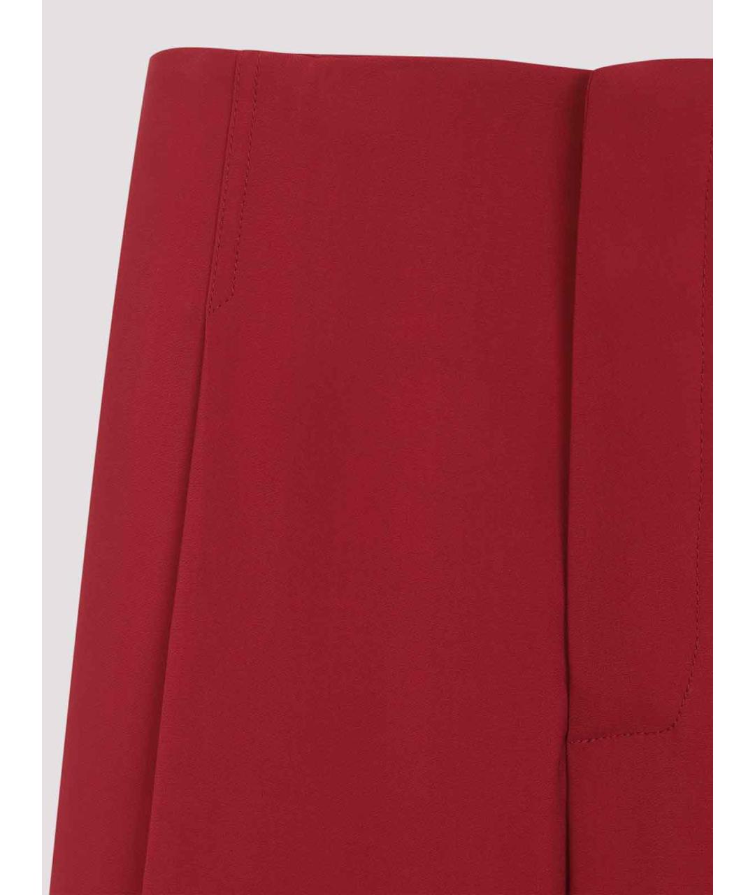 ALBERTA FERRETTI Красные вискозные прямые брюки, фото 3