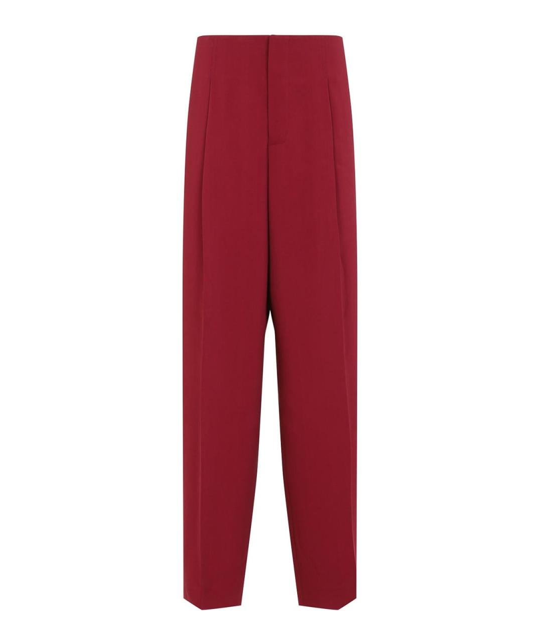 ALBERTA FERRETTI Красные вискозные прямые брюки, фото 1