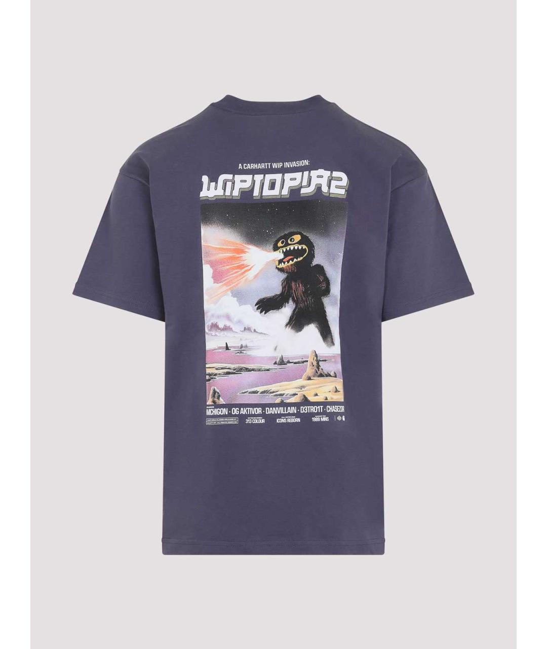 CARHARTT Фиолетовая хлопковая футболка, фото 2