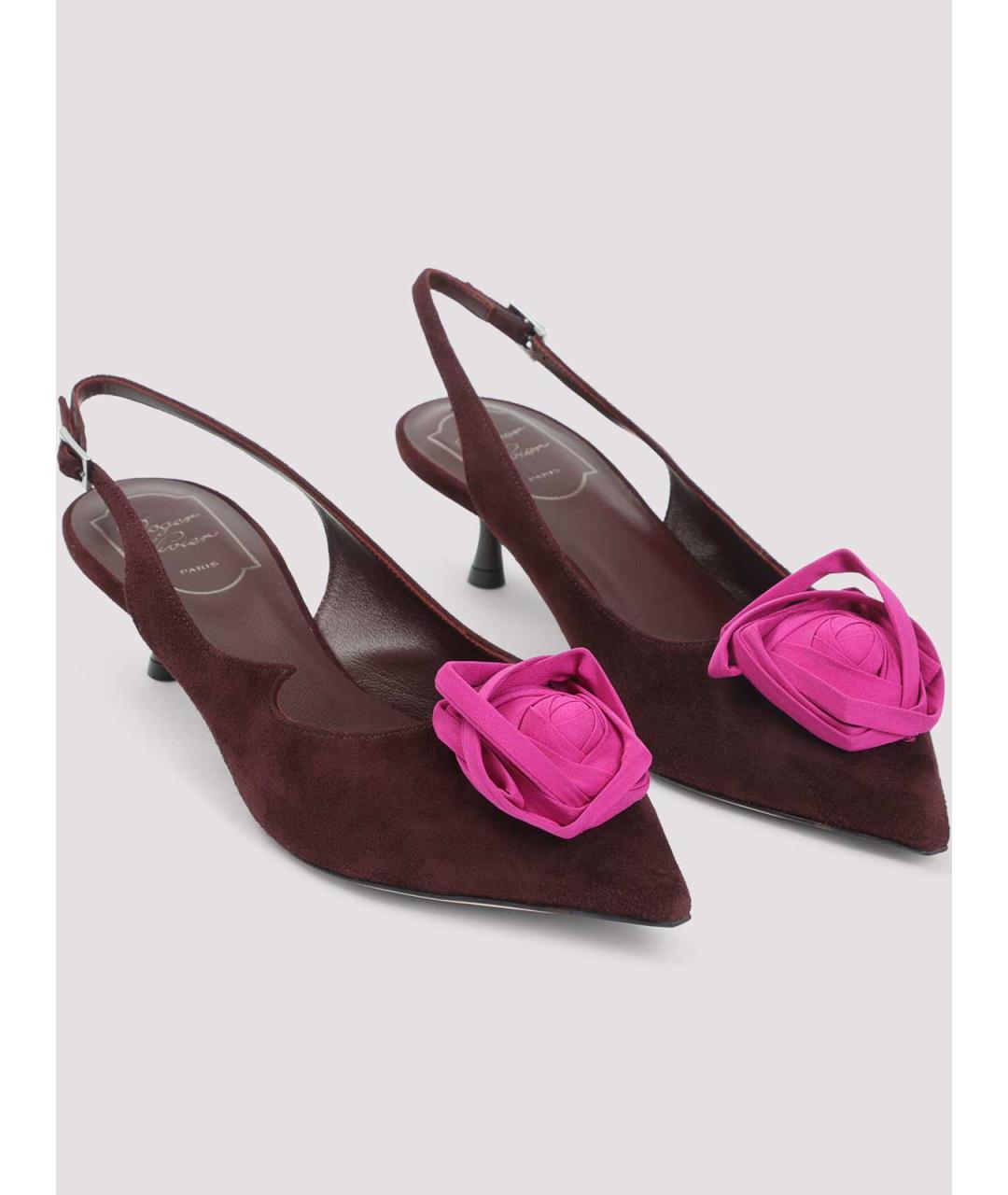 ROGER VIVIER Коричневые замшевые туфли, фото 3