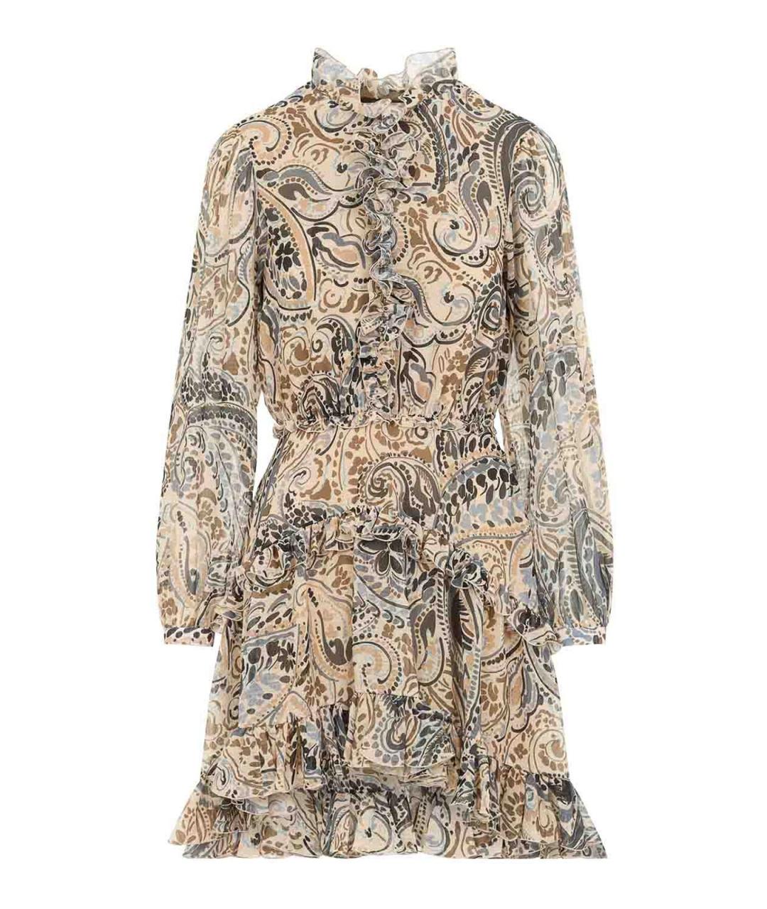 ETRO Бежевое полиэстеровое повседневное платье, фото 1